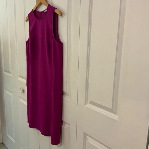 LOFT Fuchsia Purple Sleeveless Drop Waist Shift Dress Size 10 - Picture 6 of 12